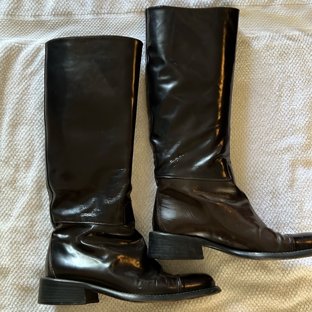 Prada leather boots
